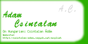 adam csintalan business card